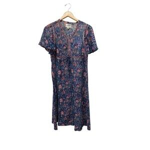 VTG 60-70’s ADINI Indian Sheer Cotton Gauze Caftan Midi Dress Hippie Boho SP